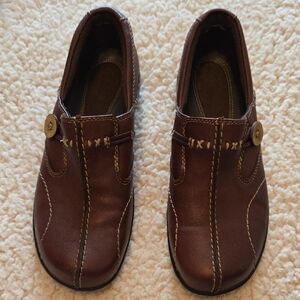 Clarks Brown Leather Loafers
